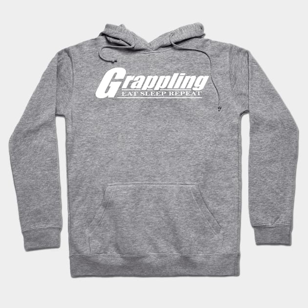 Eat sleep grappling repeat t shirt. Hoodie by Narot design shop